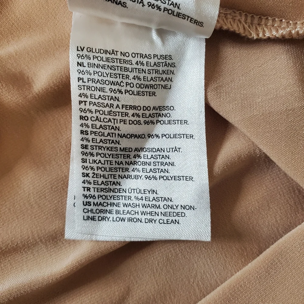 H&M Women's Midi Dress, Tan (Size 14) - Picture 6 of 6